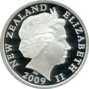 5 Dollars - Elizabeth II 4th Portrait; Kakapo, Silver Proof obverse image