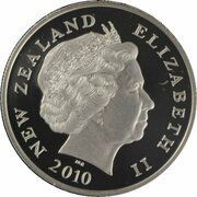 5 Dollars - Elizabeth II 4th Portrait; Maui's Dolphin, Silver Proof obverse image