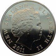 5 Dollars - Elizabeth II 4th Portrait; Yellow-eyed Penguin obverse image