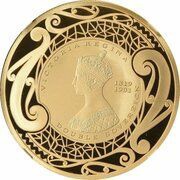 5 Dollars - Elizabeth II 4th Portrait; Victoria Double Sovereign reverse image