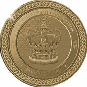 5 Dollars - Charles III 1st Portrait - Coronation, Gold Proof reverse image