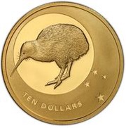 10 Dollars - Elizabeth II 4th Portrait; Kiwi reverse image