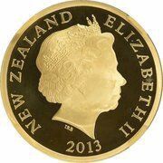 10 Dollars - Elizabeth II 4th Portrait; Maori Art - Koru; Gold Proof obverse image