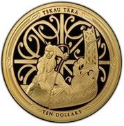 10 Dollars - Elizabeth II 4th Portrait - Māui and the Fish reverse image