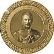 10 Dollars - Charles III 1st Portrait - Coronation, Gold Proof, New Zealand, 2023 reverse image
