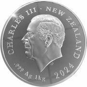 20 Dollars - Charles III 1st Portrait - Great Spotted Kiwi; Silver Proof obverse image
