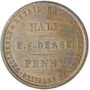 ½ Penny Dease, E. F. - Hall, H. J. - Christchurch obverse image