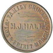 ½ Penny Dease, E. F. - Hall, H. J. - Christchurch reverse image