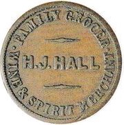 ½ Penny Hall, Henry J. - Christchurch reverse image