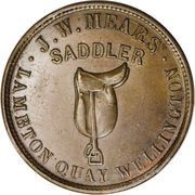 ½ Penny Mears, J.W. Wellington obverse image