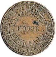 ½ Penny Forsaith, T. S. - Auckland obverse image