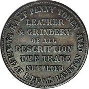 ½ Penny Levy, Lipman Wellington, New Zealand, 1860-1869 reverse image