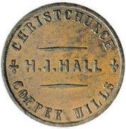 1 Penny Hall, H. J. - Christchurch obverse image