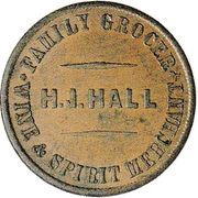 1 Penny Hall, H. J. - Christchurch, New Zealand,  reverse image