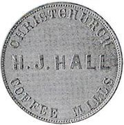 1 Penny Hall, H. J. - Christchurch obverse image