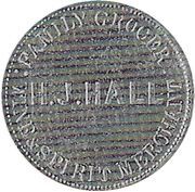 1 Penny Hall, H. J. - Christchurch, New Zealand,  reverse image