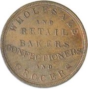 1 Penny Wholesale and Retail Bakers Confectioners and Grocers (mule) obverse image