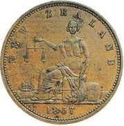 1 Penny Clark, Archibald - Auckland reverse image