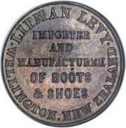 1 Penny Levy, Lipman - Wellington (mule), New Zealand, 1857 reverse image