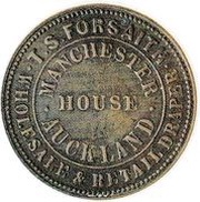1 Penny Forsaith, T. S. - Auckland, New Zealand, 1858 reverse image