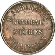 1 Penny Anderson, D., Wellington, New Zealand, 1860-1869 reverse image