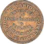 1 Penny Ashton, H. - Auckland, New Zealand, 1862-1863 reverse image