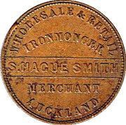 1 Penny S. Hague Smith, Auckland, New Zealand, 1863-1869 reverse image