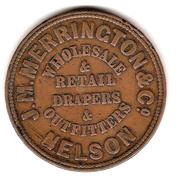 1 Penny Merrington, J.M. and Co.,Nelson, New Zealand, 1865-1868 reverse image