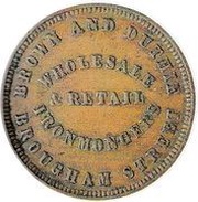 1 Penny Brown and Duthie - New Plymouth obverse image