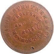 1 Penny Mason, Struthers and Co. - Christchurch, New Zealand, 1870-1879 reverse image