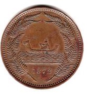 1 Penny Gratten, R. - Auckland obverse image