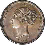 1 Penny - Victoria United Service Hotel, Auckland obverse image