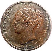 1 Penny United Service Hotel, Auckland obverse image