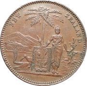 1 Penny Milner and Thompson, Christchurch, New Zealand, 1881 reverse image