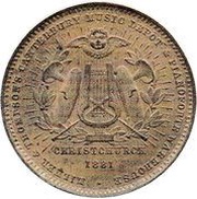 1 Penny Milner and Thompson - Christchurch, New Zealand, 1881 reverse image