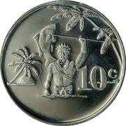 10 Cents - Elizabeth II 4th portrait; Set Issue reverse image