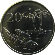 20 Cents - Elizabeth II 4th portrait reverse image