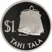 1 Tala - Elizabeth II 2nd portrait; Silver Proof Issue reverse image