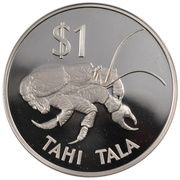 1 Tala - Elizabeth II 2nd portrait; Silver Proof Issue reverse image