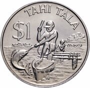 1 Tala - Elizabeth II 2nd portrait, New Zealand, 1982 reverse image