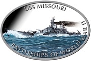 1 Dollar - Elizabeth II USS Missouri, New Zealand, 2013 reverse image