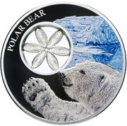 1 Dollar - Elizabeth II Polar Bear, New Zealand, 2015 reverse image