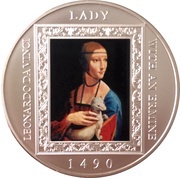 1 Dollar - Elizabeth II Lady with an Ermine, New Zealand, 2015 reverse image
