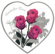 1 Dollar - Elizabeth II Roses for Love, New Zealand, 2017 reverse image