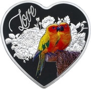 1 Dollar - Elizabeth II Love Birds, New Zealand, 2018 reverse image