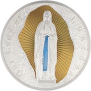 1 Dollar - Elizabeth II Our Lady of Lourdes, New Zealand, 2019 reverse image