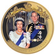 1 Dollar - Elizabeth II 40th Wedding Anniversary, New Zealand, 2020 reverse image
