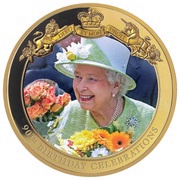 1 Dollar - Elizabeth II 90th Birthday, New Zealand, 2020 reverse image