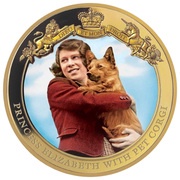 1 Dollar - Elizabeth II Princess Elizabeth and a Corgi, New Zealand, 2020 reverse image