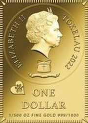 1 Dollar - Elizabeth II Golden retriever obverse image